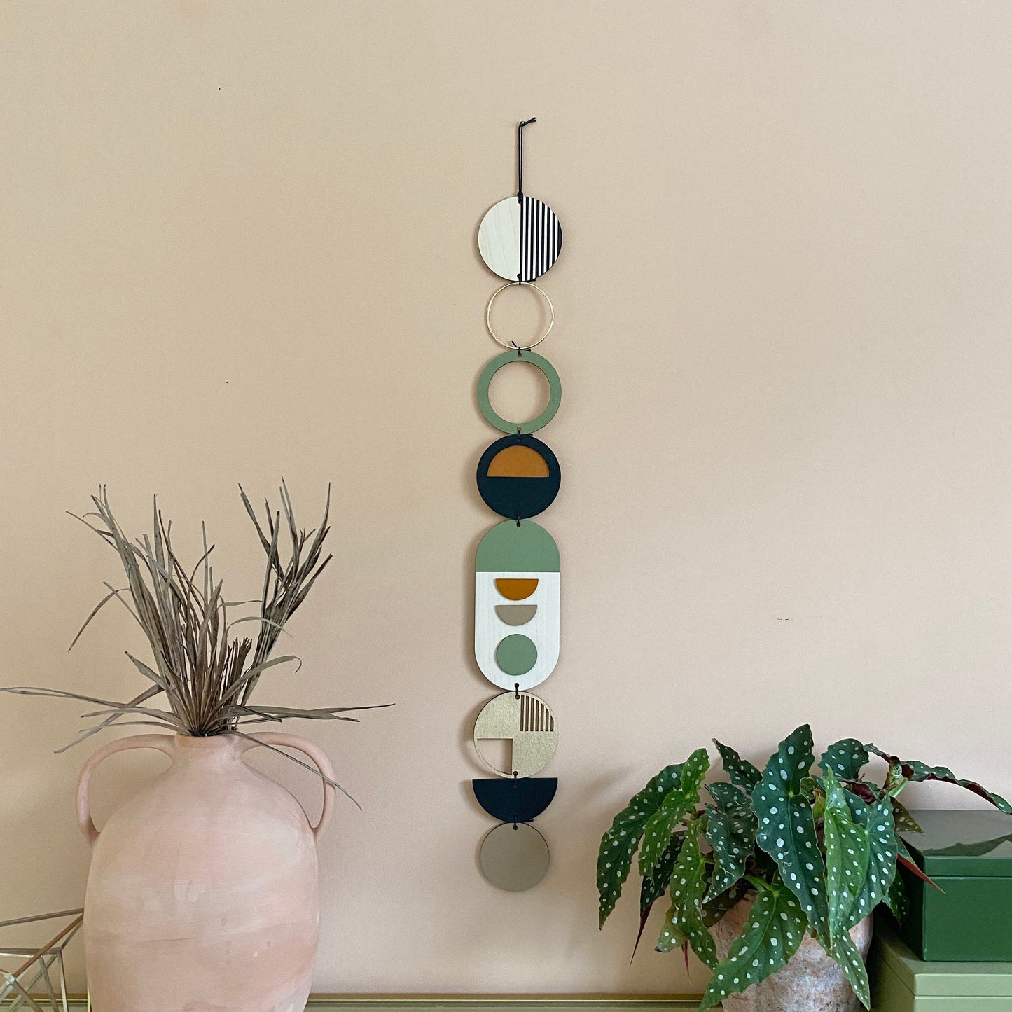 Longer Wall Art - Geometric Artwork - Minimal Home Decor - New Home Trend - Slim Centre Piece Art - Thin Wall Tapestry - Wood Art