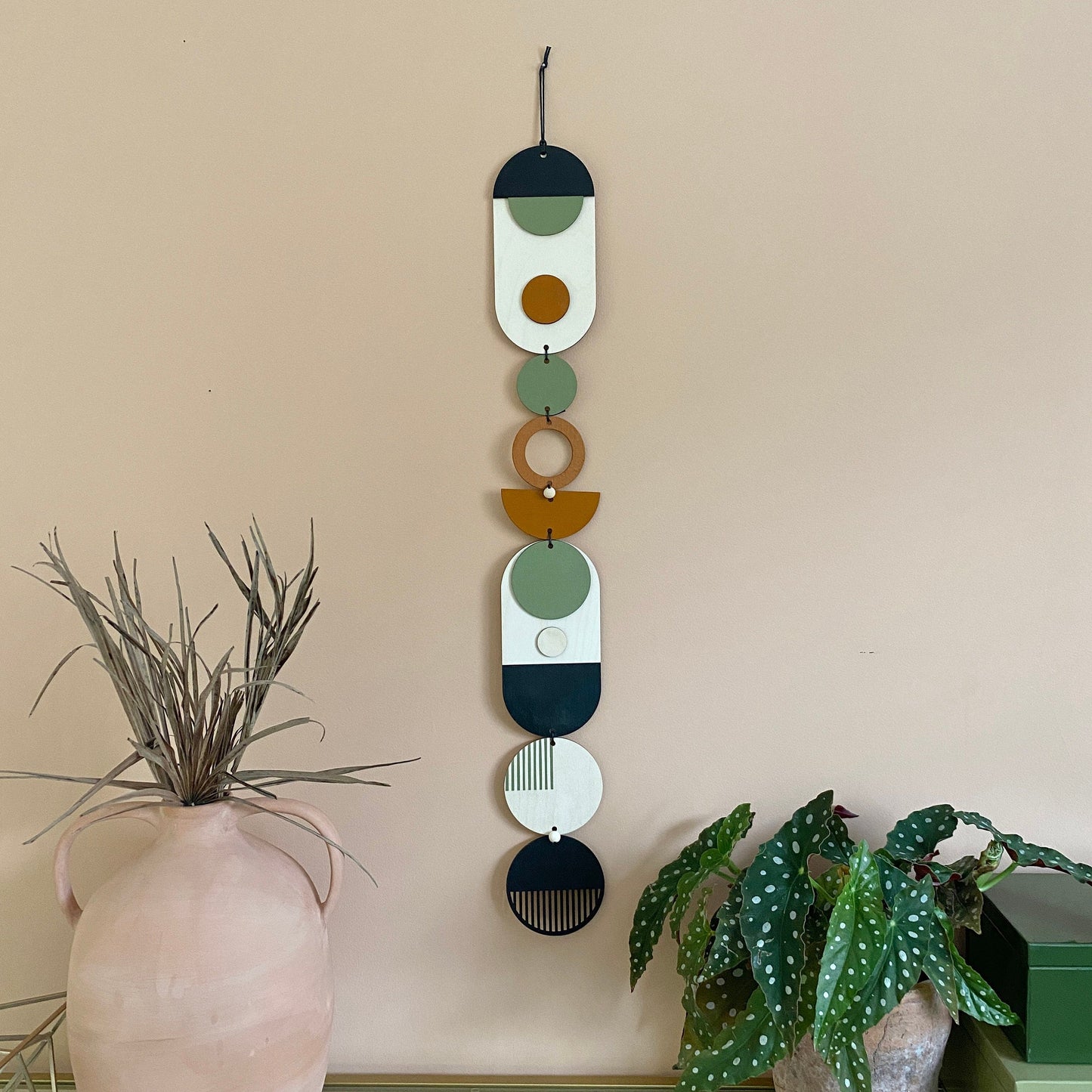 Longer Wall Art - Geometric Artwork - Minimal Home Decor - New Home Trend - Slim Centre Piece Art - Thin Wall Tapestry - Wood Art