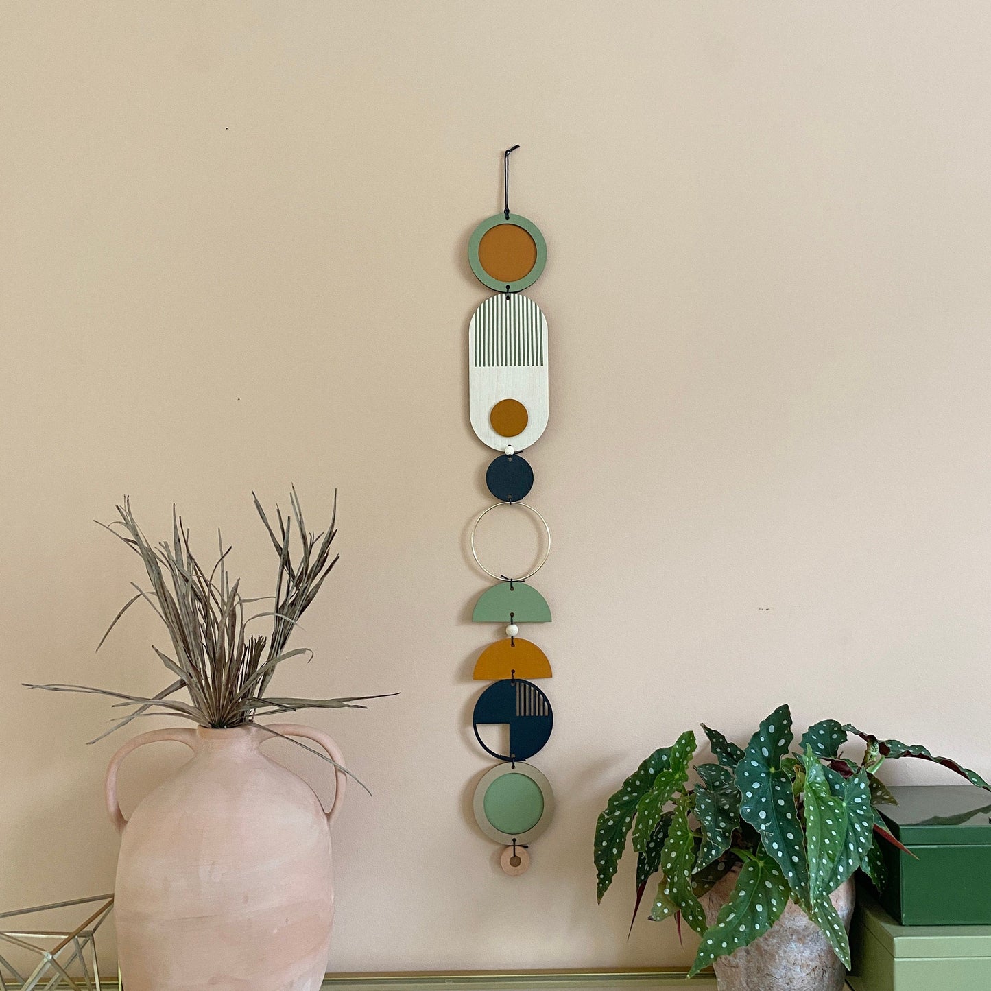 Longer Wall Art - Geometric Artwork - Minimal Home Decor - New Home Trend - Slim Centre Piece Art - Thin Wall Tapestry - Wood Art