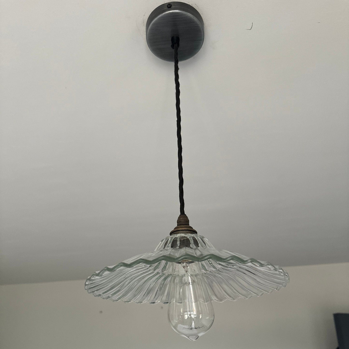 Lenwade ~ Prismatic Glass Shade Light Pendant Set