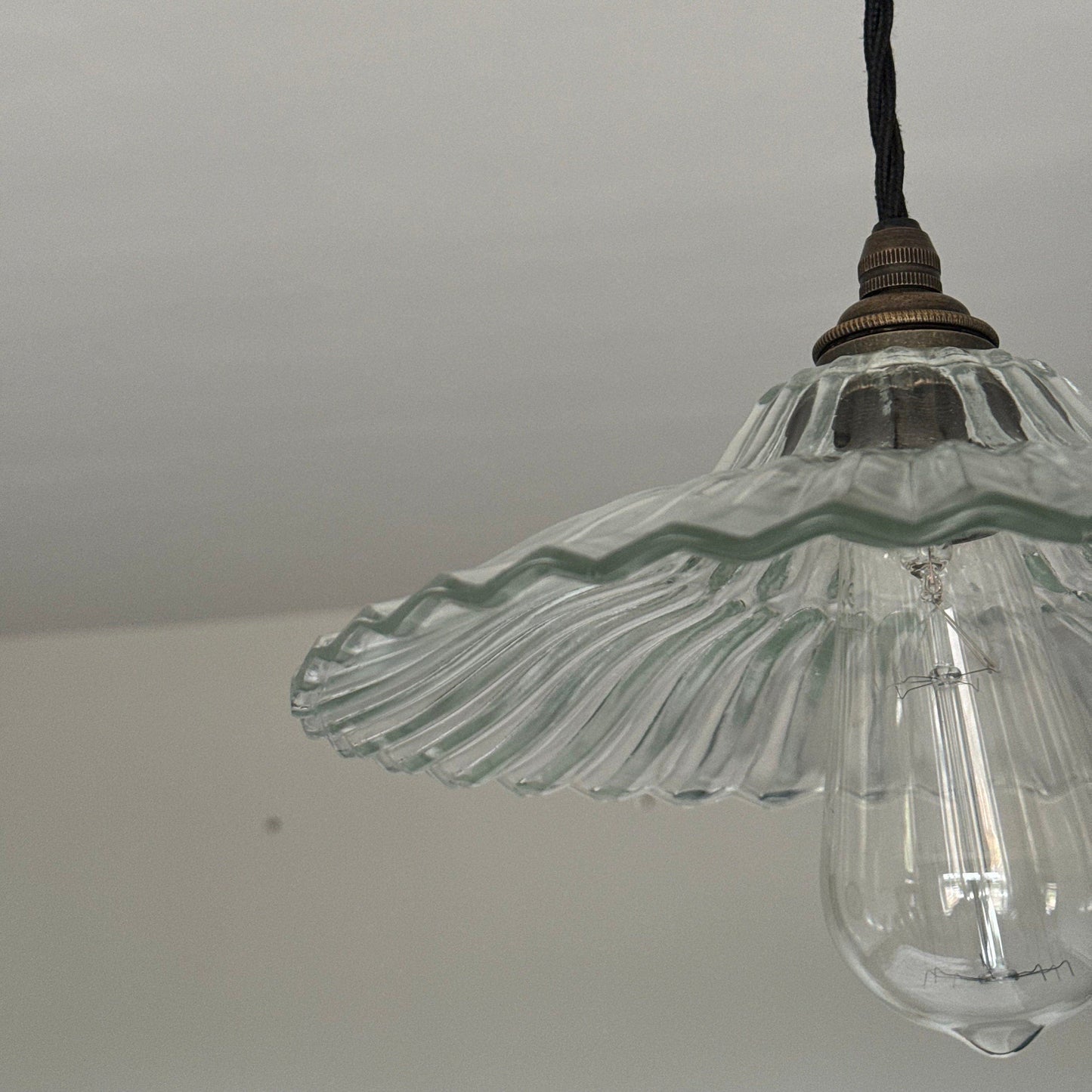 Lenwade ~ Prismatic Glass Shade Light Pendant Set