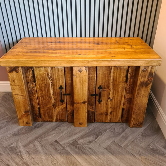 Fish Tank Stand - Redwood Aquarium Unit with Storage
