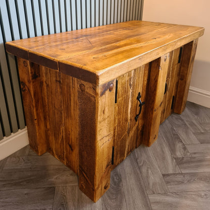 Fish Tank Stand - Redwood Aquarium Unit with Storage