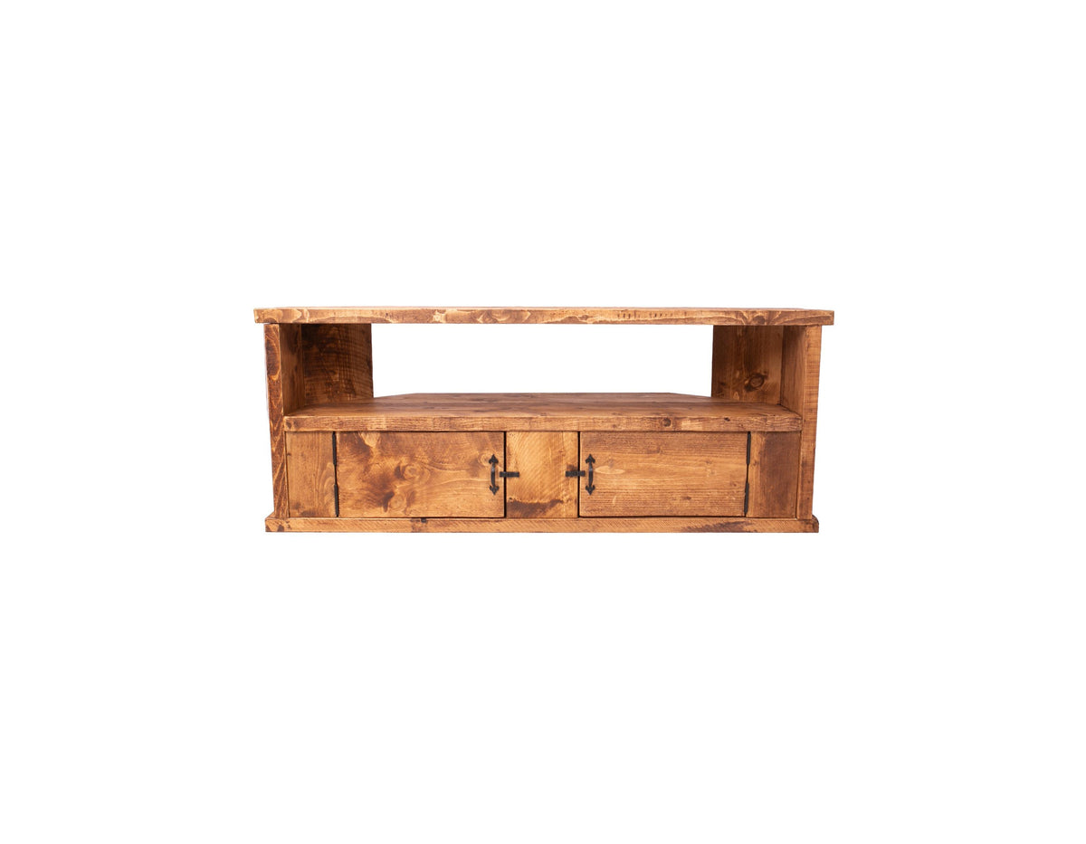 Rustic TV Stand - Bespoke Wooden Corner TV Unit | 80cm - 140cm | Any Finish